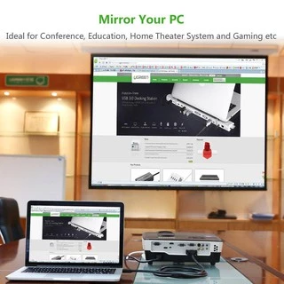 UGREEN รุ่น HD106 สาย HDMI to DVI 24+1 Cable รองรับภาพ FHD 1080P ใช้งานได้ 2 ทิศทาง