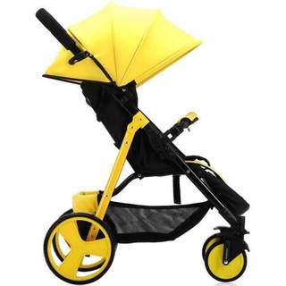 รถเข็นเด็ก Baby car stroller สีเหลืองสุดแข็งแรง