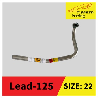 คอท่อ Honda Lead-125 2021 สแตนเลส 🔩 Stainless steel แท้ เกรด 304  หนา: 1.2 มิลลิเมตร  Size 22 mm. ราคา 350 บาท Size