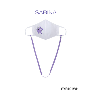 Sabina Kids Mask หน้ากากอนามัย "สำหรับเด็ก 6-12 ปี" รหัส SYR101WH สีขาว มีสายคล้องคอ