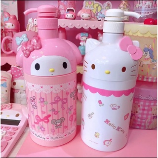 ขวดใส่เจลอาบน้ํา แชมพู เจลล้างมือ ขนาดใหญ่ จุของได้เยอะ ลาย Hello Kitty 1000 มล.