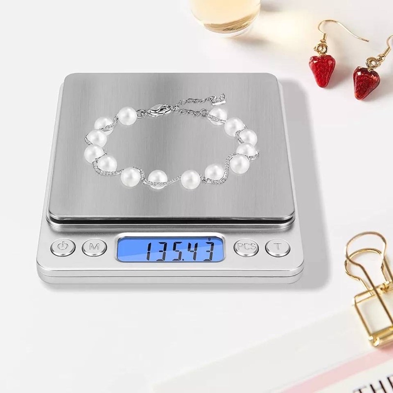 เครื่องชั่งดิจิตอล 500g 0.01g ทศนิยม 2 จุด เครื่องชั่งทอง ตาชั่ง  แถมถาดชั่ง 2 ใบ - รูปที่ 7