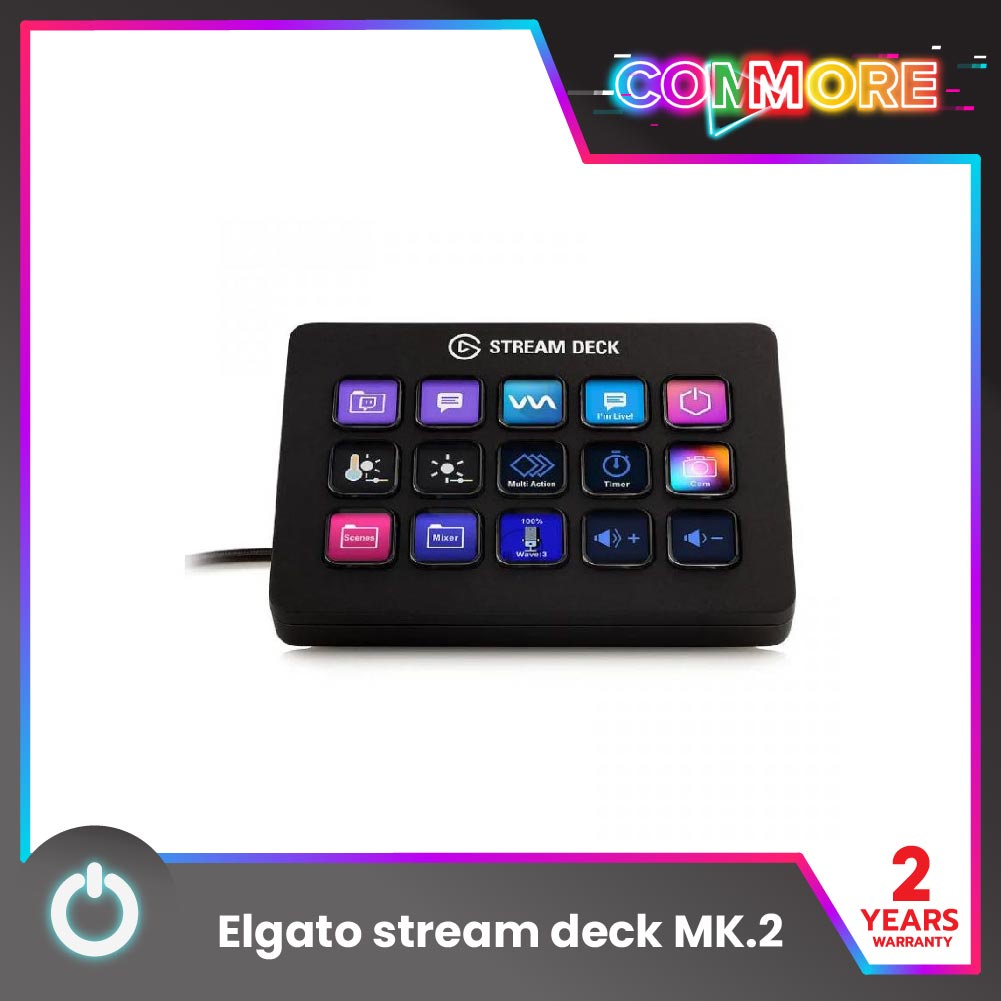 Elgato stream deck MK.2 (อุปกรณ์ช่วยเหลือในการไลฟ์สตรีม) 15 LCD Keys, USB 2.0, With Stream deck