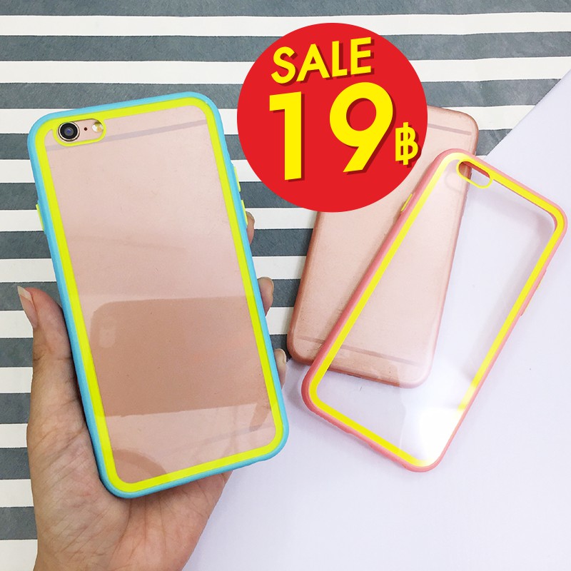 Huawei Y6(2019) Y9 Prime(2019) พร้อมส่ง!! เคสขอบนิ่มหลังใส แฟชั่น ขอบสี