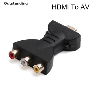 Outstanding อะแดปเตอร์สัญญาณเสียงดิจิทัล AV 1080p HDMI เป็น VGA HDMI เป็น AV RCA