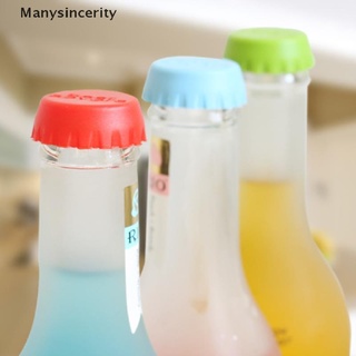 [Manysincerity] 6 Pcs Silicone Beer Bottle Cap Reuse Practical Colorful Leak Free For Wine Beer Hot Sell