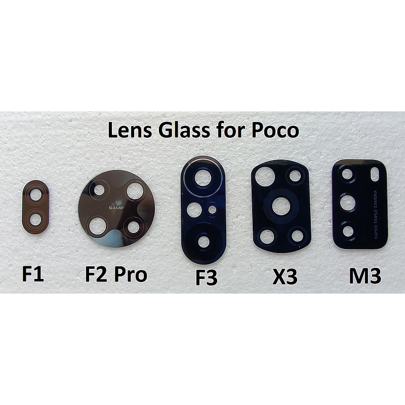 [ ร้านในไทย ] อะไหล่กระจกกล้อง Poco F4 GT, Poco F3, Poco F2 Pro, Poco F1, Poco X3 Pro, Poco M3, Poco X3 GT