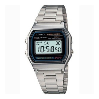 Casio Digital Classic นาฬิกาข้อมือผู้ชายรุ่นA158WA-1DF-Silver