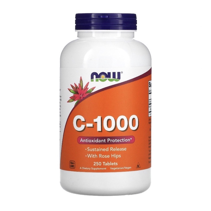 Now Foods Vitamin C 1000 MG Sustained Released 250 Tablets หมดอายุ 06/2028