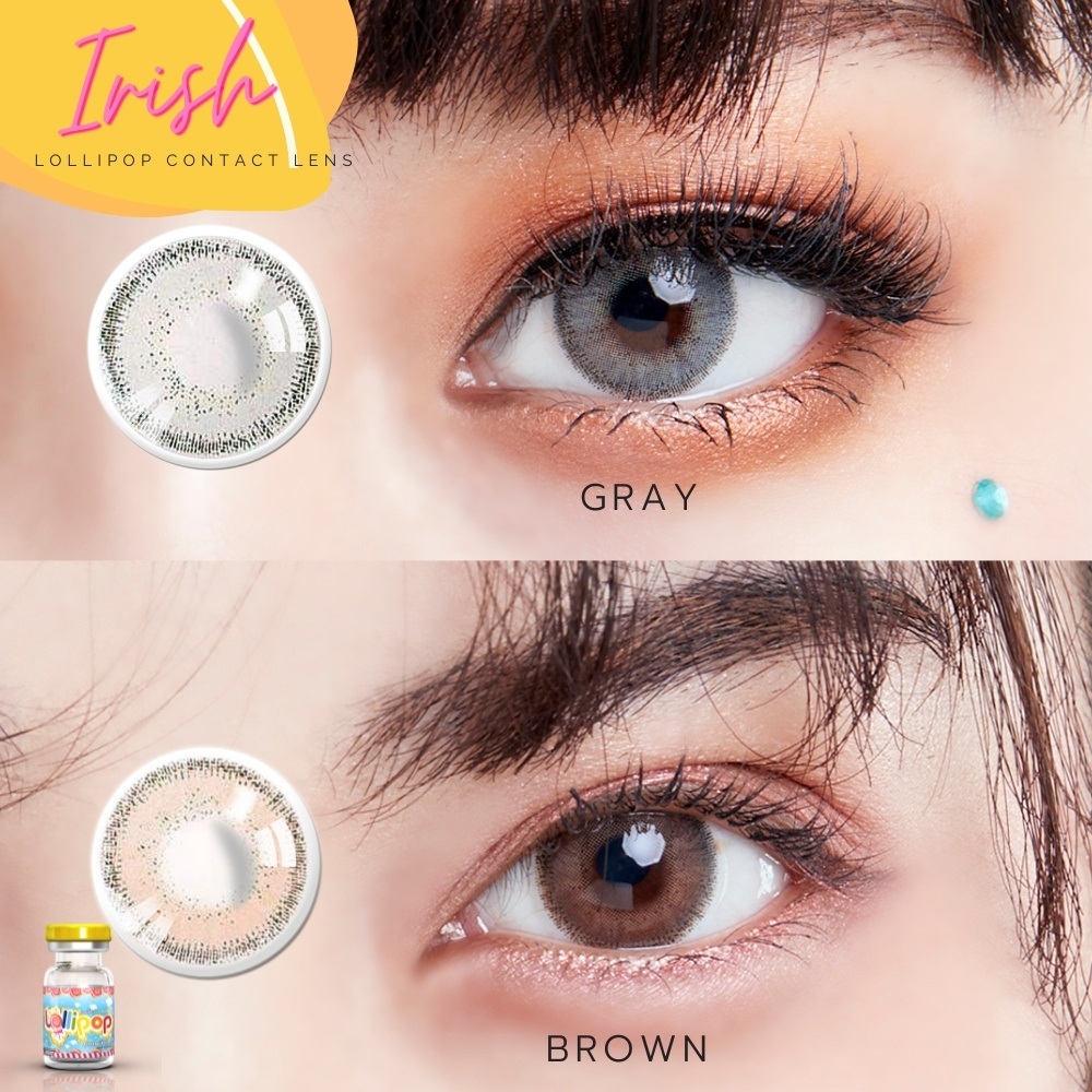 คอนแทคเลนส์ Irish Brown / Gray (Lollipop) ขนาดมินิ