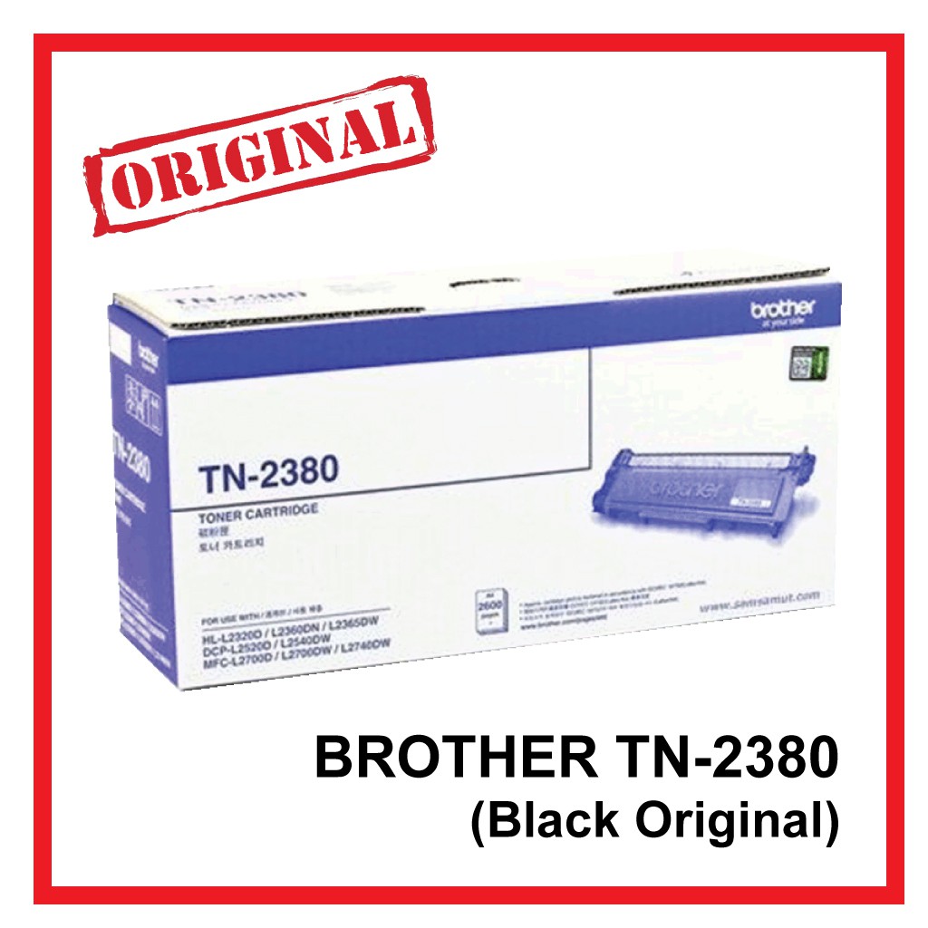 (โปรส่งฟรี!!) BROTHER TN-2380 Black Original LaserJet Toner Cartridge (TN-2380)