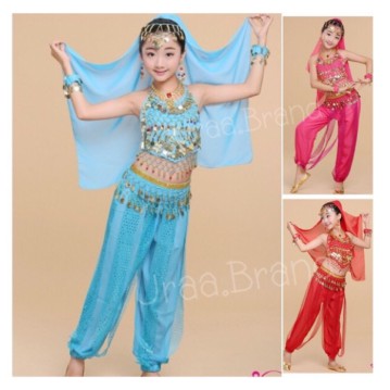 ( พร้อมส่ง ) เซ็ท 2 ชิ้น ชุดอินเดีย อาลาดิน ชุดเต้น ชุดแฟนซีเด็ก รุ่น A LA DIN เซ็ท 2 ชิ้น ชุดอินเดี