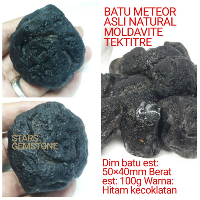 หินอุกกาบาตธรรมชาติ MOLDAVITE TEKTITRE
