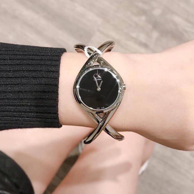 (ผ่อน0%) นาฬิกา Calvin Klein CK Swiss made K2L24102 นาฬิกาสไตล์กำไลข้อมือ  🍂หน้าปัด 30 mm.