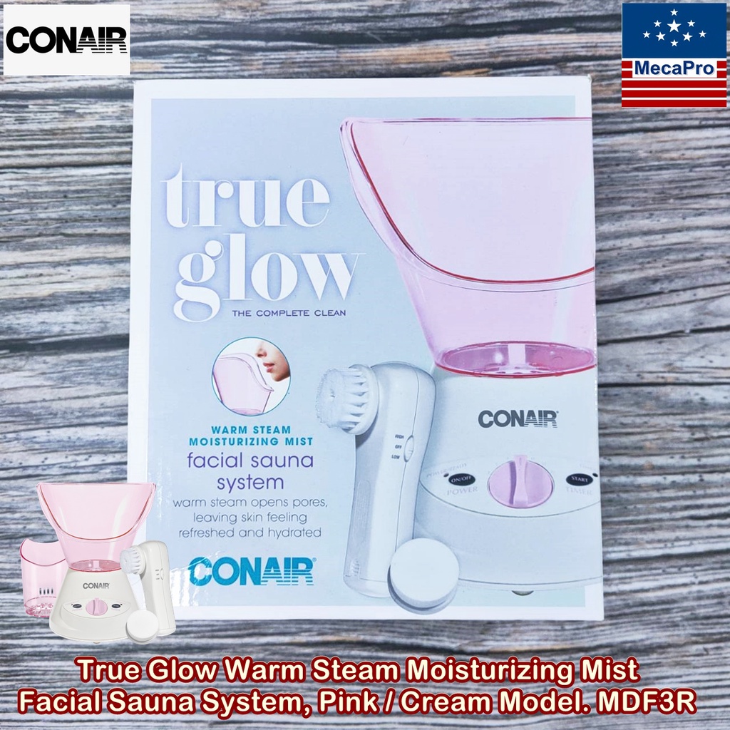 Conair® True Glow Warm Steam Moisturizing Mist Facial Sauna System With Facial Cleansing Brush Model