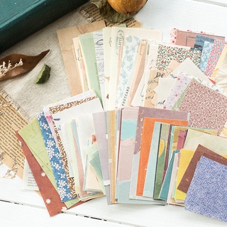 Midoo สมุดภาพ สไตล์วินเทจย้อนยุค DIY 60 แผ่น