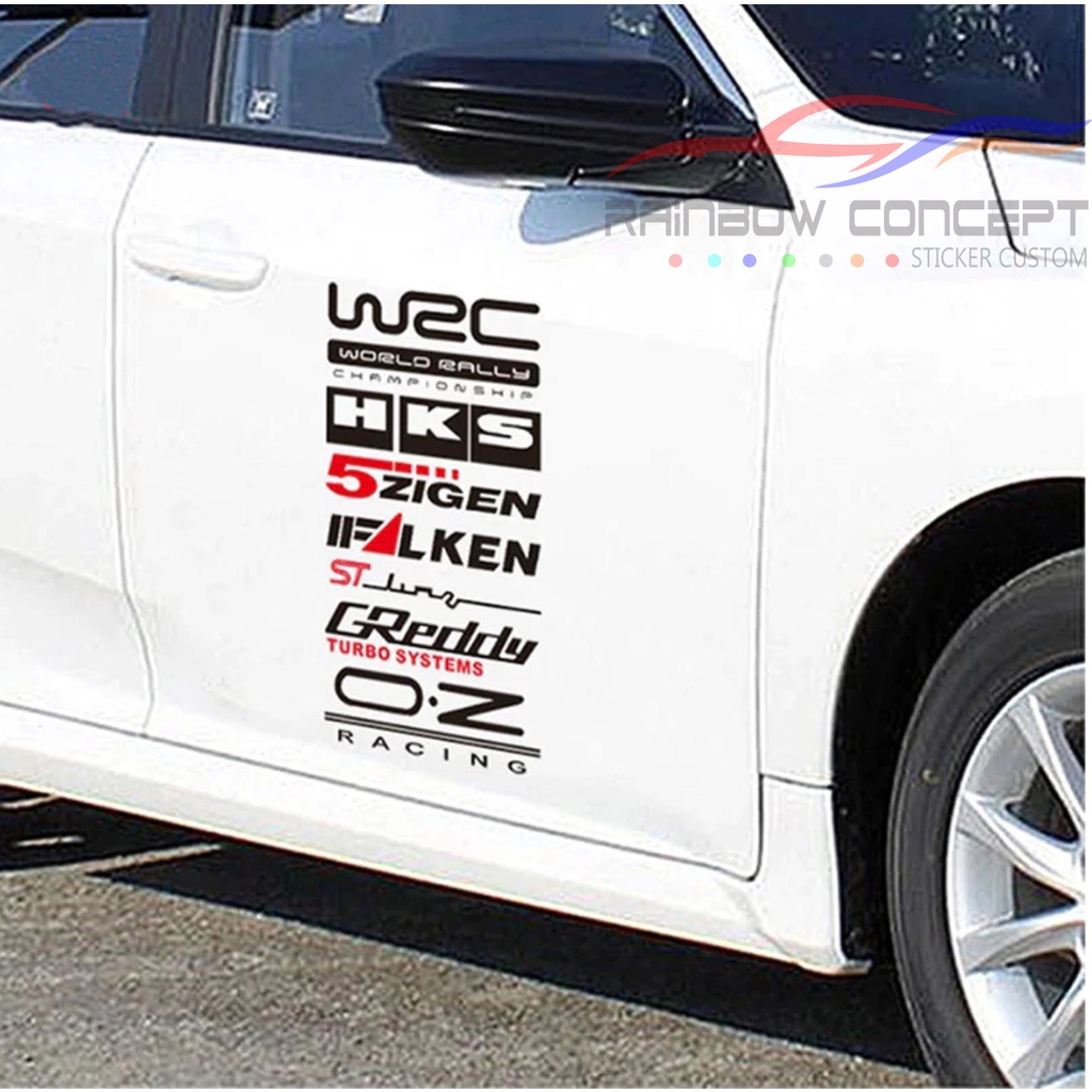 Wrc ชุดสติ๊กเกอร์รถยนต์ hks greddy 5 zigen สติ๊กเกอร์ตัดคุณภาพ