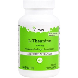 Vitacost L-Theanine  200 mg. 60 Tablets ลดความเครียด ผ่อนคลาย