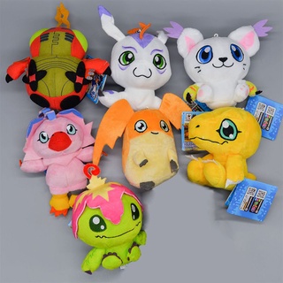 ของเล่นจี้ตุ๊กตาการ์ตูน Digimon Patamon Agumon Palmon Biyomon Gomamon น่ารัก