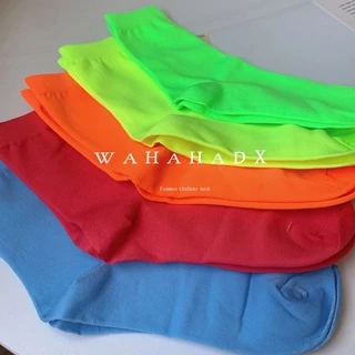 ถุงเท้าสีนีออน สีสะท้อนแสง สีสันสดใส（CYI）