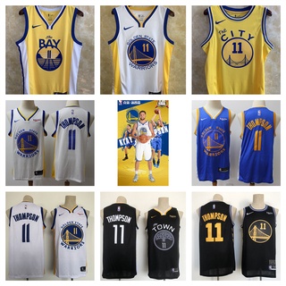 Golden State Warriors Jersey #11 Klay Thompson Short Sleeve Basketball Jersey เสื้อบาสเกตบอลผู้ชาย เสื้อกีฬาแขนกุด