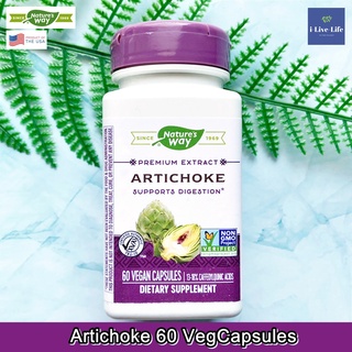 สารสกัดจากอาร์ติโชค Artichoke Standardized 60 Veg. Capsules - Natures Way