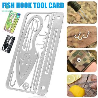 Multifunction Camping Survival Tool Fishing Hook Card Hunting Emergency Tool SW♥