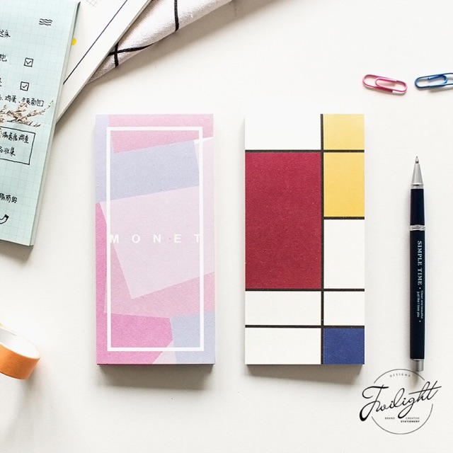 <พร้อมส่ง> Memo Pad สมุดจด โมสาท/ปิกาโซ/เส้นจุด/กราฟฟิก สมุดพกพา สมุดฉีก