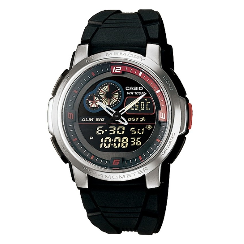 Casio Standard นาฬิกาข้อมือผู้ชาย สายเรซิน รุ่น AQF-102W-1BVDF -
สีดำ