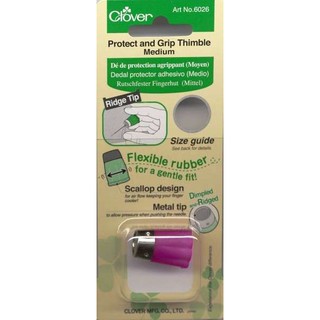 Clover ปลอกนิ้วยางหัวเหล็ก ไซส์ M Protect and Grip Thimbles M CK6026
