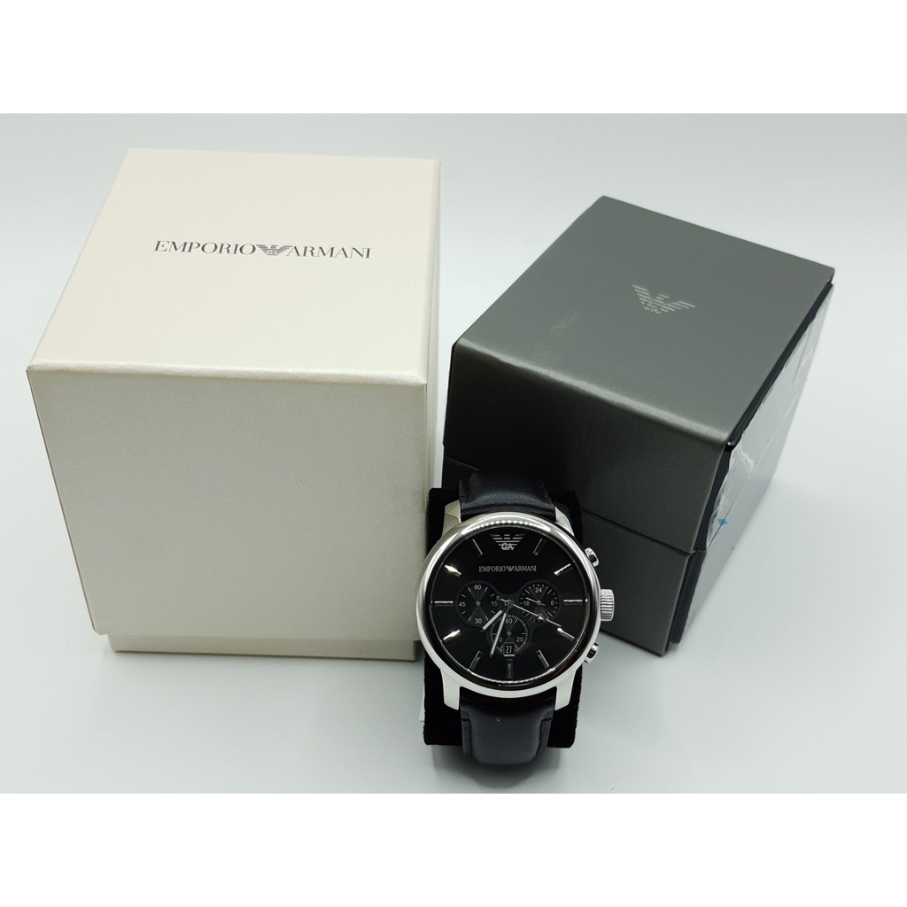 นาฬิกา EMPORIO ARMANI MEN'S AR0431 47 MM QUARTZ CHRONOGRAPH พร้อมกล่อง (ใหม่)