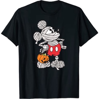 เสื้อยืดผ้าฝ้ายพรีเมี่ยม เสื้อยืด พิมพ์ลาย Disney Mickey Mouse Mummy Halloween สําหรับคุณแม่