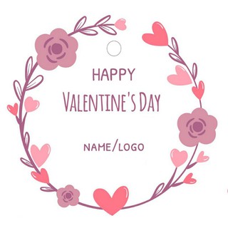 วาเลนไทน์(แพค 50 ใบ) ป้ายแท็กวันวาเลนไทน์ Valentines (Valentines Gift Tag) – เปลี่ยนข้อความได้