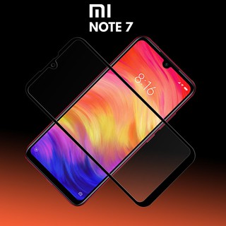 ฟิล์มกระจก นิรภัย เต็มจอ กาวเต็มแผ่น เรดมี่ โน้ต7 สีดำ  Full Glue Tempered Glass Screen For Redmi Note 7 (6.3) Black