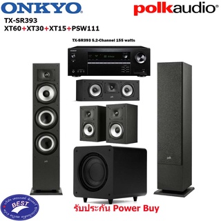 Onkyo TX-SR393 + POLK MONITOR XT60 XT30 XT15  PSW111 SET 5.1 CH