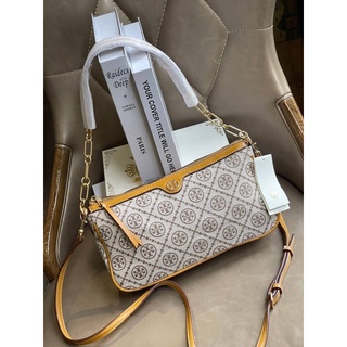 💕Tory burch T monogram Jacquard shoulder bag