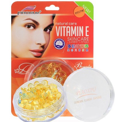 เซรั่มวิตามินอีสกัดเข้มข้น ลดรอยแผลเป็น Piaoxiu Vitamin E Skin Care Element Capsule 60 Capsules