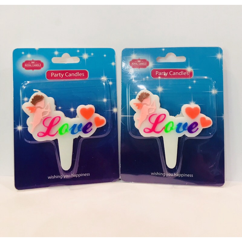 Birthday candles เทียนวันเกิด Happy birthday with my love 10 ชิ้น/เเพ็ค