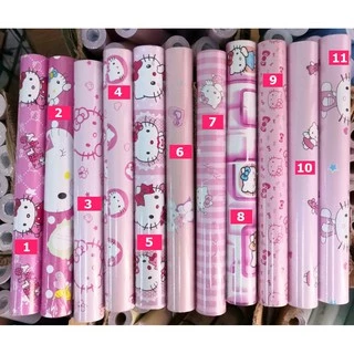 (ส่งด่วน มีโค้ดลด) Wall Kip วอลเปเปอร์ คิตตี้ ติดผนัง สติ๊กเกอร์ มีกาวในตัว ติดเองได้