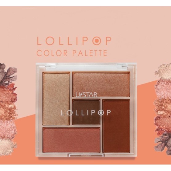 USTAR Lollipop Color Paletteยูสตาร์ โลลี่ป๊อป คัลเลอร์ พาเลท 5 in 1 ในตลับเดียว ของแท้ 100%