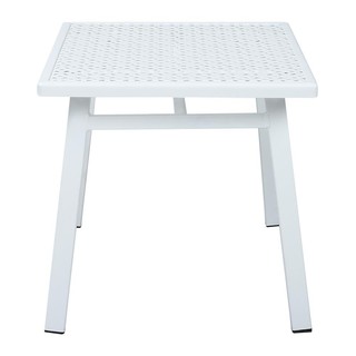 Chair table SIDE TABLE SPRING AURORA WHITE Outdoor furniture Garden decoration accessories โต๊ะ เก้าอี้ โต๊ะข้างเหล็ก SP