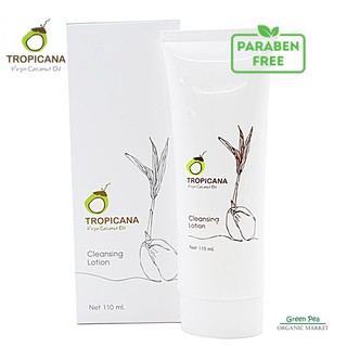 Tropicana  Coconut Cleansing lotion,โลชั่น เช็ดเครื่องสำอาง สูตรยกกระชับผิวหน้า 110 ml.