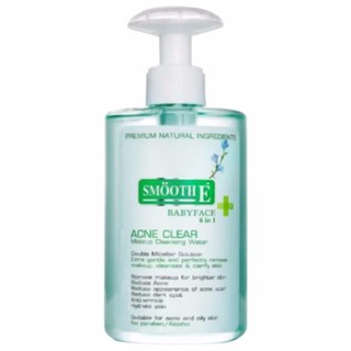 Smooth E Acne Clear Make Up Cleansing Water [300 ml.- สีเขียว]