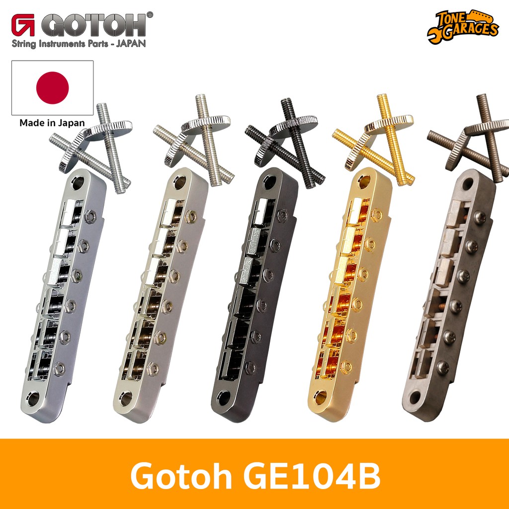 Gotoh GE104B ABR Style Tune-O-Matic Bridge หย่องกีต้าร์ รูเล็ก Gibson Epiphone Made in Japan