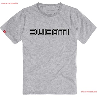 charactersstudio New Ducati Mens Ducatiana 80s 2.0 Retro Short Sleeve T-Shirt เสื้อยืดผู้ชาย ดพิมพ์ลาย ดผ้าเด้ง คอกลม