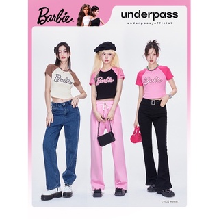 เสื้อครอป เสื้อสั้น เสื้อโลโกบาร์บี้ บาร์บี้ Barbies barbie girls เสื้อยืดน่ารัก