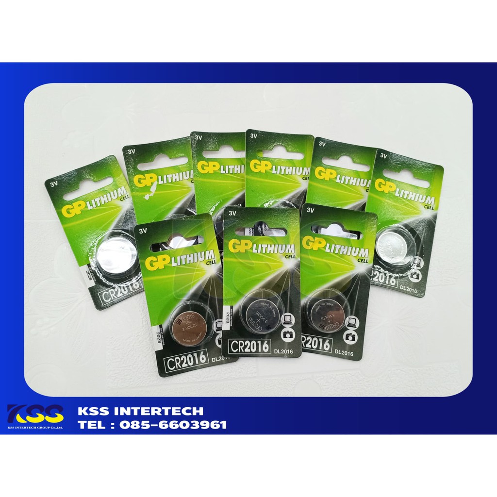 GP ถ่าน LITHIUM ถ่านกระดุม CR2016