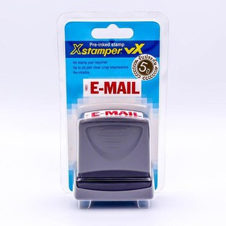 Xstamper ตรายาง Pre-Inked  " E-MAIL " (สีแดง) หมึกแห้งเร็ว กันน้ำ