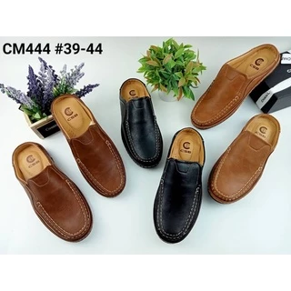 CM444รองเท้าหนังเปิดส้นกึ่งลำลองผู้ชายพื้นหนามี3สีไซส์39-45
