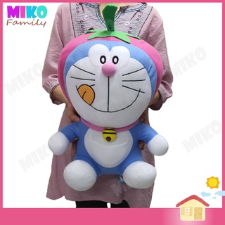 ตุ๊กตา Doraemon โดเรม่อน หัวผลไม้ ท่านั่ง ขนาด 15 นิ้ว / ของเล่น ของเล่นเด็ก ของขวัญ งานป้าย ลิขสิทธิ์แท้